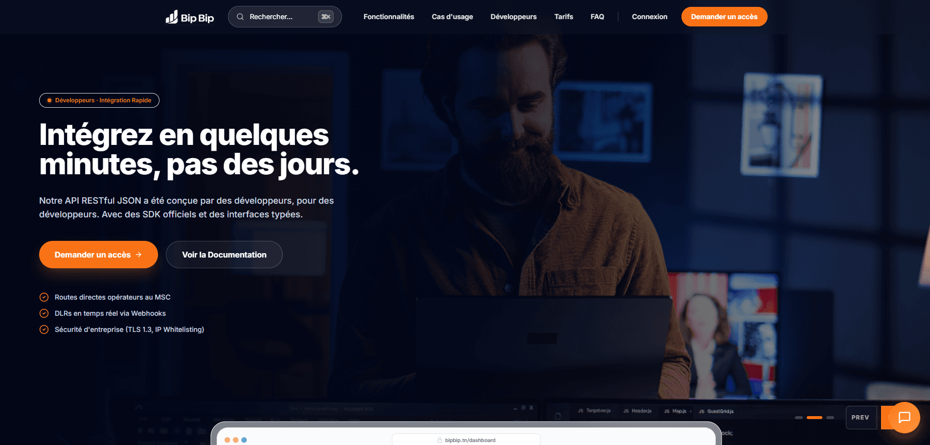 BipBip Enterprise SMS API Dashboard